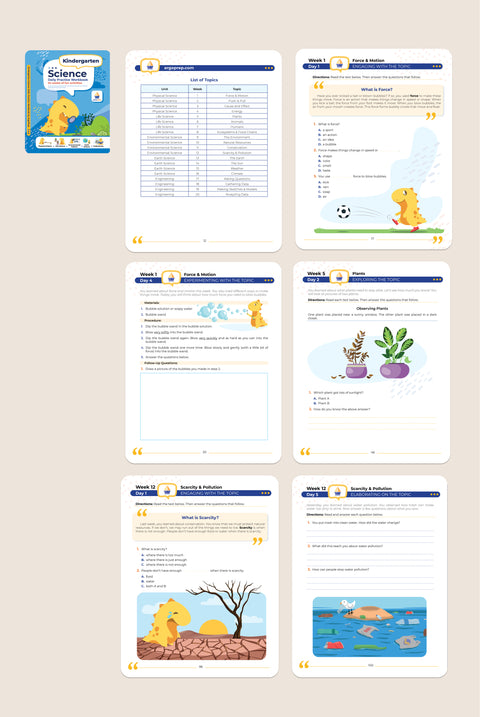 Kindergarten (5 Workbooks + 12 Months Online Access)