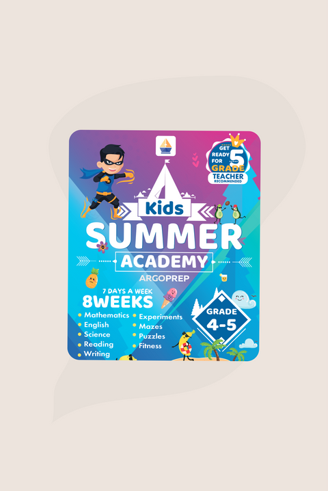 Kids Summer Academy by ArgoPrep - Grades 4-5: 8 Weeks of Math, Reading, Science, Logic, Fitness and Yoga