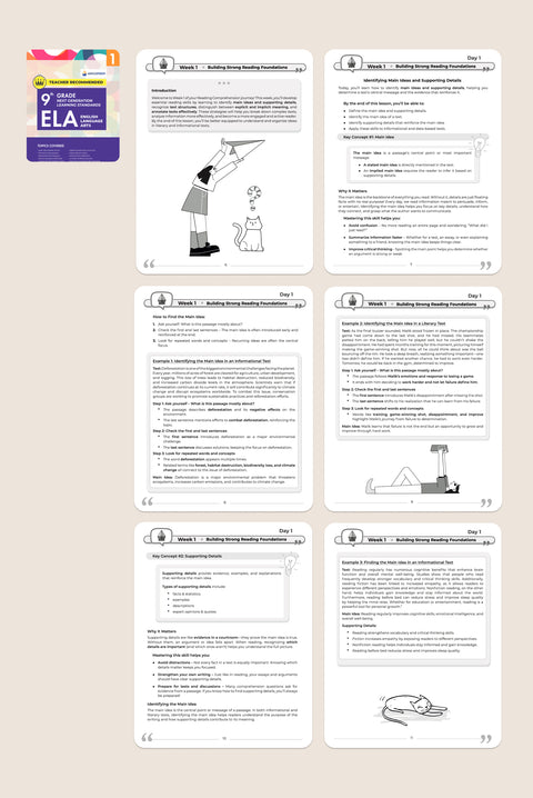 9th Grade Ultimate Bundle (10 Workbooks)
