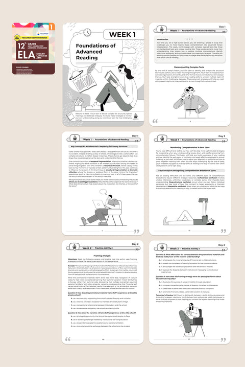 12th Grade ELA (English Language Arts) - Part 1