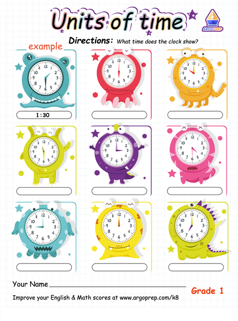 1st Grade (30 Worksheets)