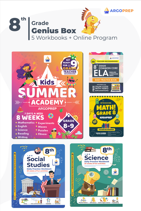 8th Grade (5 Workbooks + 12 Months Online Access)