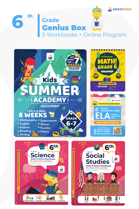 6th Grade (5 Workbooks + 12 Months Online Access)
