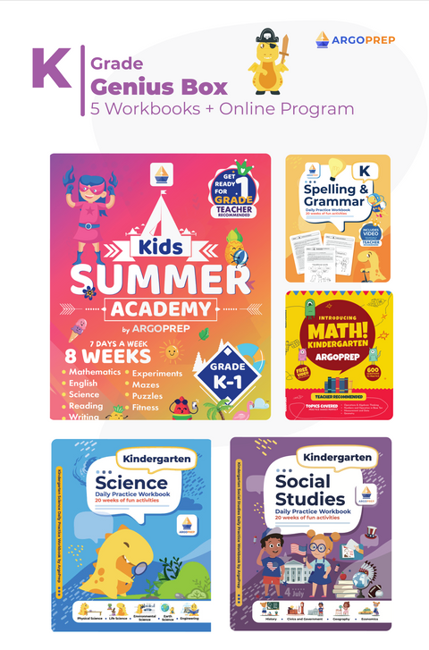 Kindergarten (5 Workbooks + 12 Months Online Access)