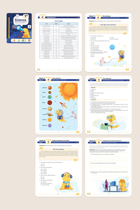 1st Grade Science: Daily Practice Workbook | 20 Weeks of Fun Activities