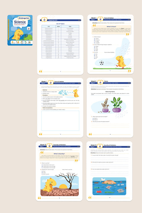 Kindergarten Science: Daily Practice Workbook | 20 Weeks of Fun Activities