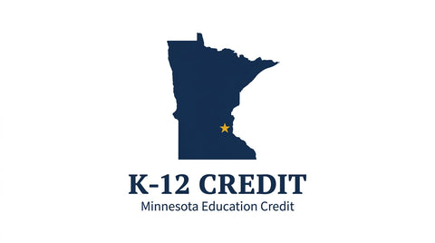 Minnesota K-12 education credit program graphic for homeschool families