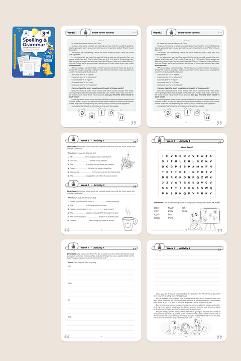 3rd Grade (5 Workbooks + 12 Months Online Access)