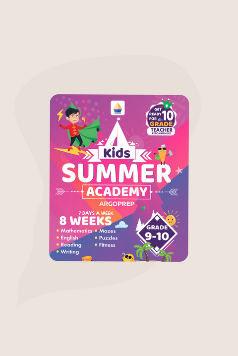 Kids Summer Academy by ArgoPrep - 9-10: 8 Weeks of Math, Reading, Science, Logic, Fitness and Yoga