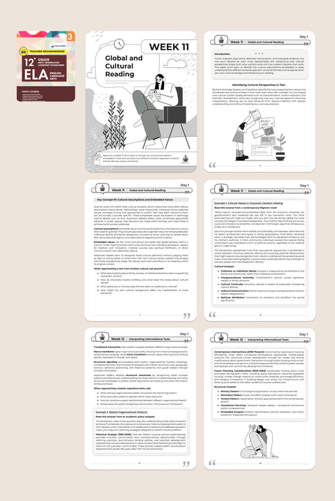 12th Grade ELA (English Language Arts) - Part 3
