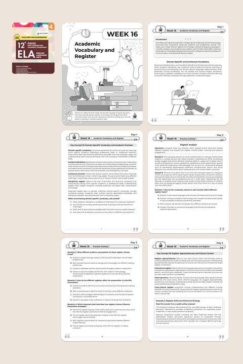 12th Grade ELA (English Language Arts) - Part 4