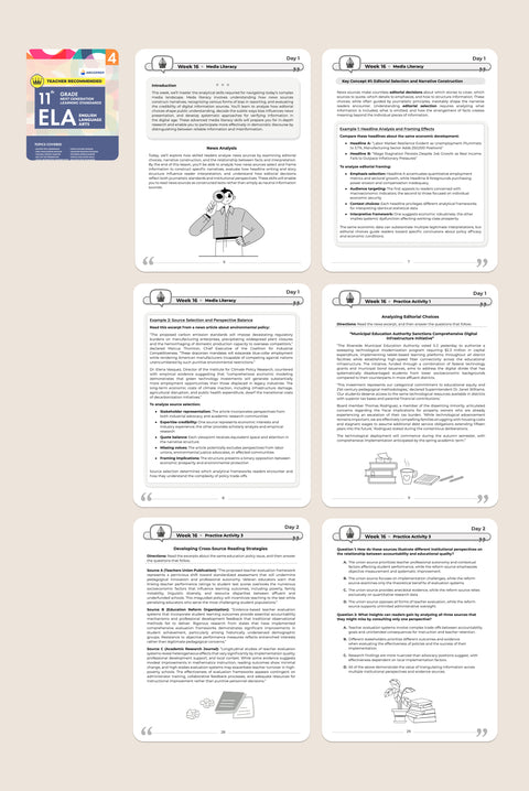 11th Grade ELA (English Language Arts) - Part 4
