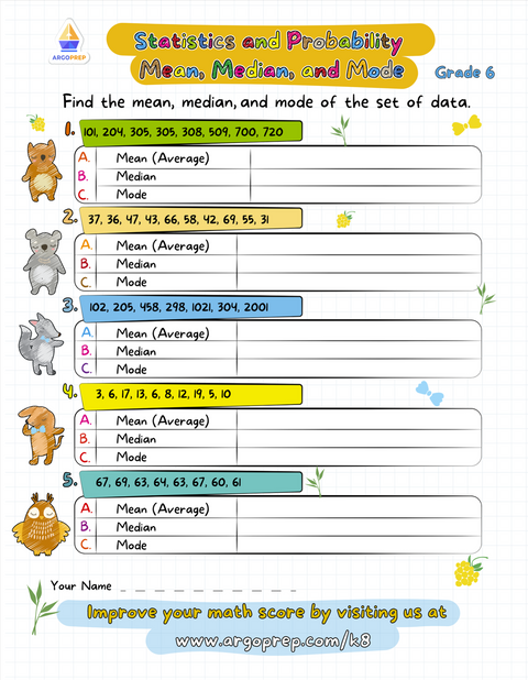 6th Grade (30 Worksheets)