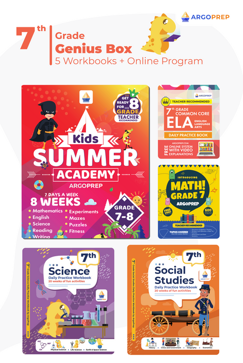 7th Grade (5 Workbooks + 12 Months Online Access)