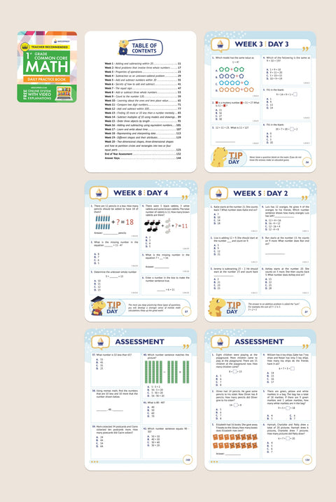 1st Grade Math Workbook (Daily Practice)