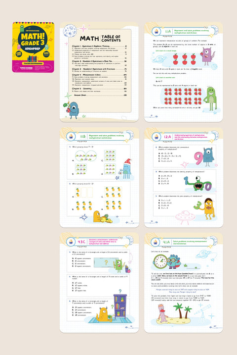 Introducing MATH! Grade 3 by ArgoPrep: 600+ Practice Questions + Comprehensive Overview of Each Topic