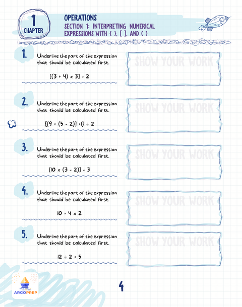 5th Grade Math e-Book (196 pages)