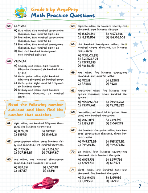 5th Grade Math e-Book (196 pages)